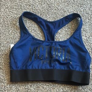 Victoria's Secret Blue and Black Racerback Sports Bra